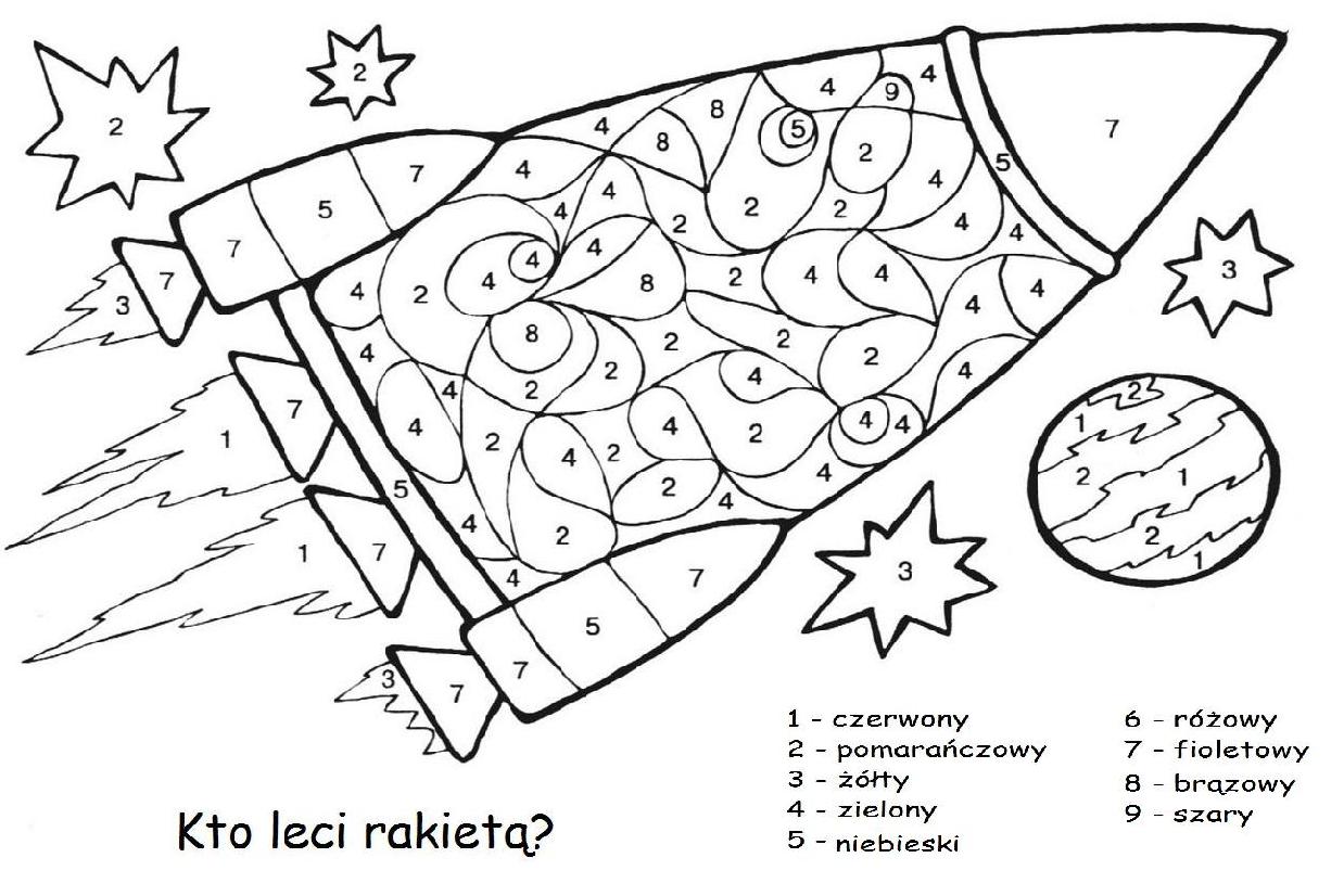 Rakiety kolorowanki